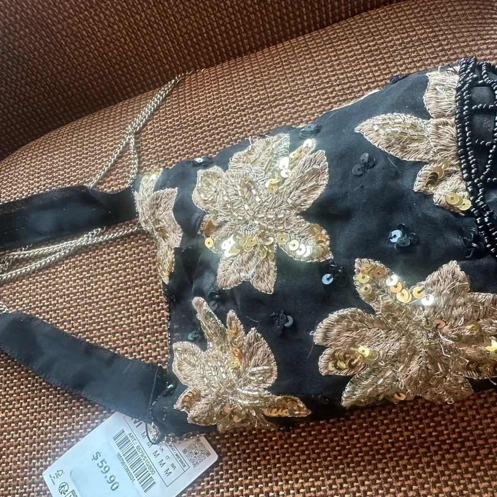 ZARA Floral Embroidery Bucket Bag!! NWT - Picture 12 of 12